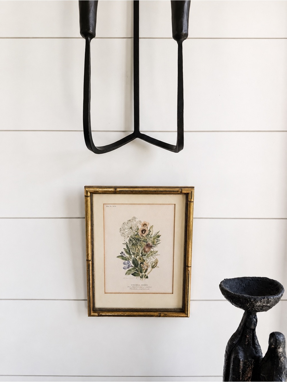 Framed Witches’ Herbs Botanical Print Gold Frame 8.5x11